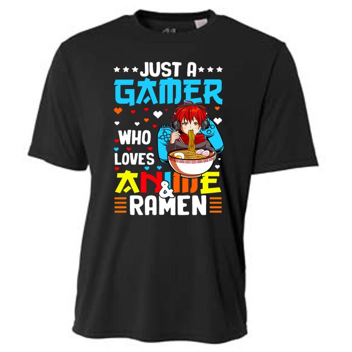 Just A Gamer Who Loves Anime And Ra Boy Cooling Performance Crew T-Shirt