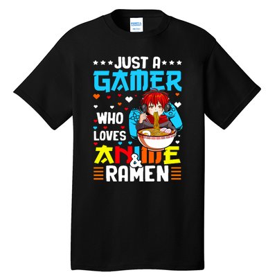 Just A Gamer Who Loves Anime And Ra Boy Tall T-Shirt