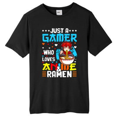 Just A Gamer Who Loves Anime And Ra Boy Tall Fusion ChromaSoft Performance T-Shirt