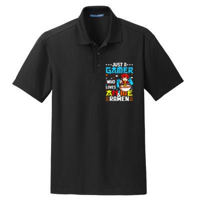 Just A Gamer Who Loves Anime And Ra Boy Dry Zone Grid Polo