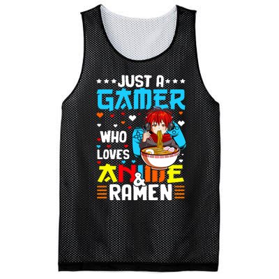 Just A Gamer Who Loves Anime And Ra Boy Mesh Reversible Basketball Jersey Tank