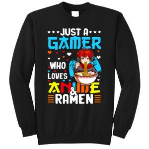 Just A Gamer Who Loves Anime And Ra Boy Tall Sweatshirt