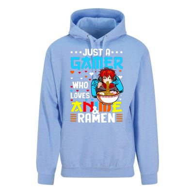 Just A Gamer Who Loves Anime And Ra Boy Unisex Surf Hoodie