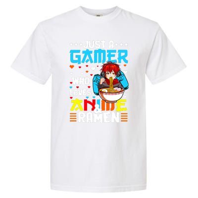 Just A Gamer Who Loves Anime And Ra Boy Garment-Dyed Heavyweight T-Shirt