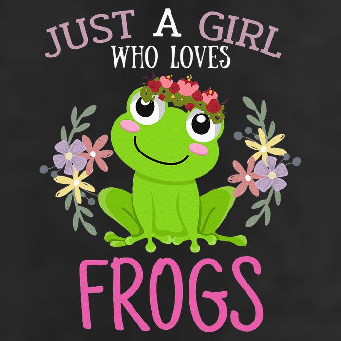 Just A Girl Who Loves Frogs Frogs Lover 7 Panel Mesh Trucker Snapback Hat
