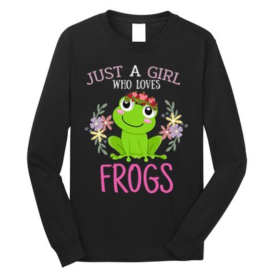 Just A Girl Who Loves Frogs Frogs Lover Long Sleeve Shirt