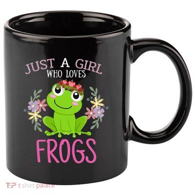 Just A Girl Who Loves Frogs Frogs Lover 11oz C Handle Ceramic Mug