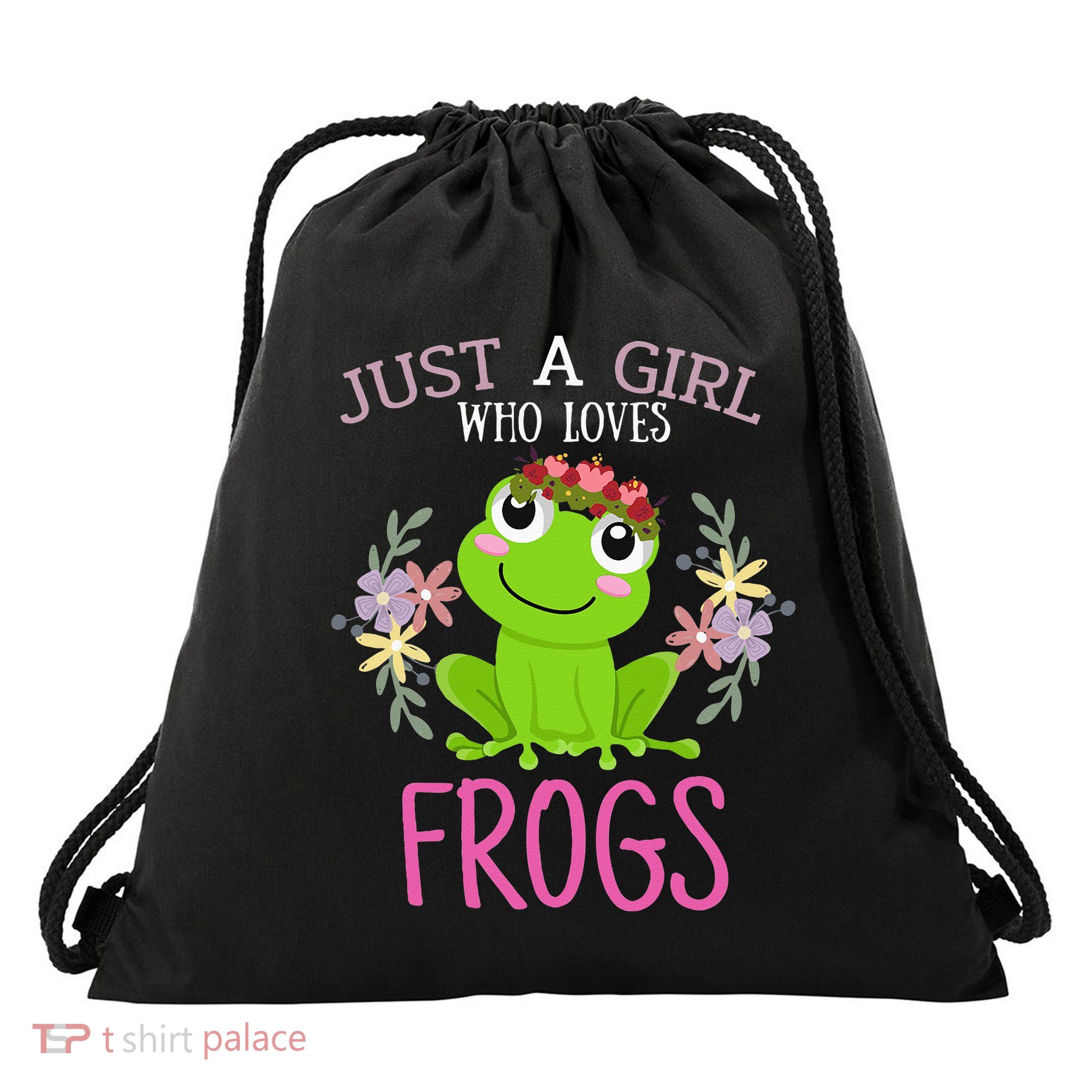 Just A Girl Who Loves Frogs Frogs Lover Drawstring Bag