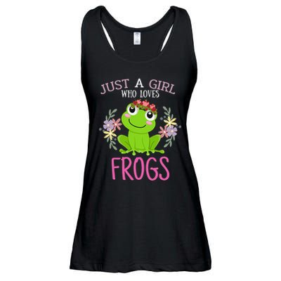 Just A Girl Who Loves Frogs Frogs Lover Ladies Essential Flowy Tank