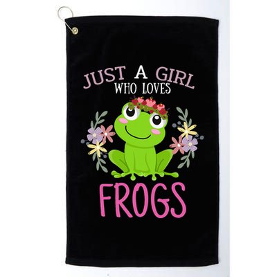 Just A Girl Who Loves Frogs Frogs Lover Golf Towel