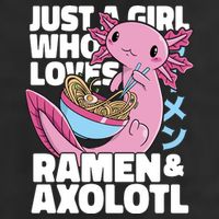 Just A Girl Who Loves Ramen & Axolotl Funny Cute Adult Drive Performance Visor