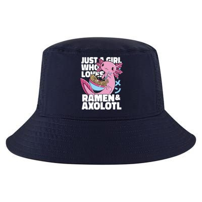 Just A Girl Who Loves Ramen & Axolotl Funny Cute Cool Comfort Performance Bucket Hat