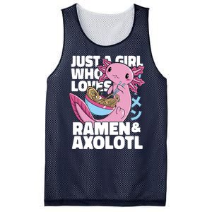 Just A Girl Who Loves Ramen & Axolotl Funny Cute Mesh Reversible Basketball Jersey Tank