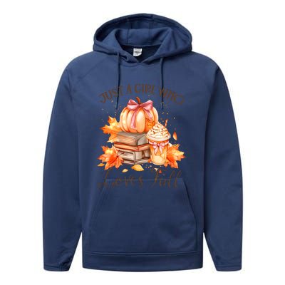 Just A Girl Who Loves Pumpkin Spice Performance Fleece Hoodie