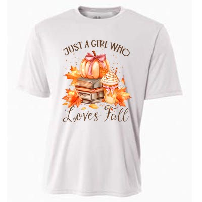 Just A Girl Who Loves Pumpkin Spice Cooling Performance Crew T-Shirt