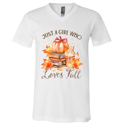 Just A Girl Who Loves Pumpkin Spice V-Neck T-Shirt