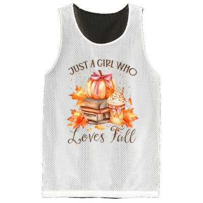 Just A Girl Who Loves Pumpkin Spice Mesh Reversible Basketball Jersey Tank