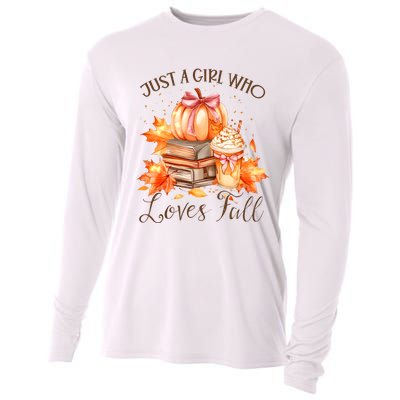 Just A Girl Who Loves Pumpkin Spice Cooling Performance Long Sleeve Crew