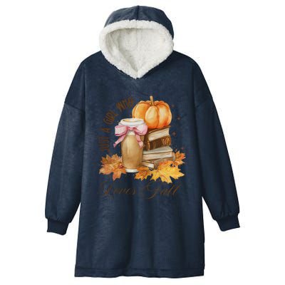 Just A Girl Who Loves Fall Hooded Wearable Blanket