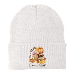 Just A Girl Who Loves Fall Knit Cap Winter Beanie