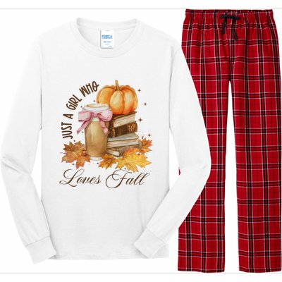 Just A Girl Who Loves Fall Long Sleeve Pajama Set