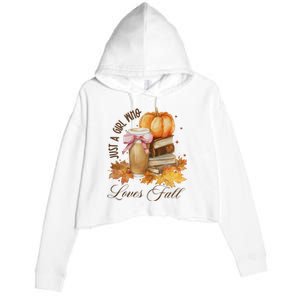 Just A Girl Who Loves Fall Crop Fleece Hoodie