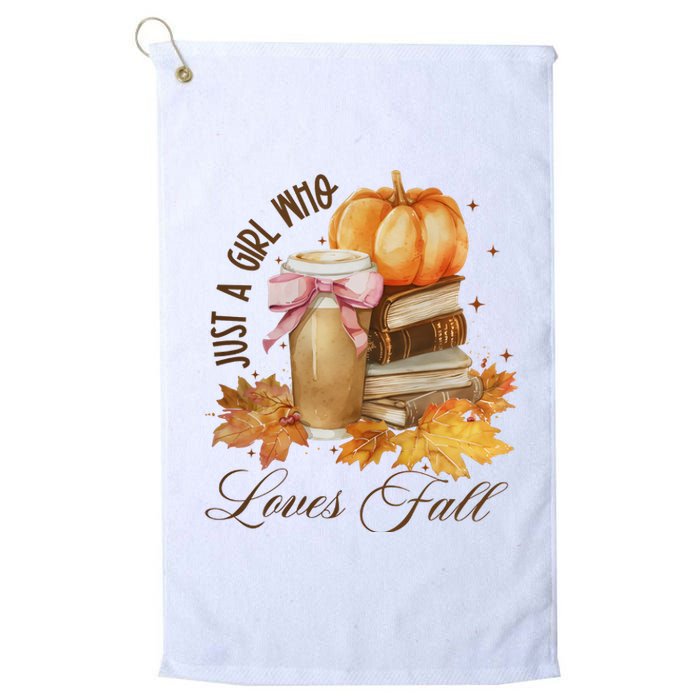 Just A Girl Who Loves Fall Platinum Collection Golf Towel