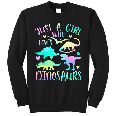 Just A Girl Who LovesDinosaurs Dinosaur Teen Gifts Tall Sweatshirt