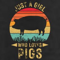 Just A Girl Who Loves Pigs 7 Panel Mesh Trucker Snapback Hat