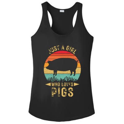 Just A Girl Who Loves Pigs Ladies PosiCharge Competitor Racerback Tank