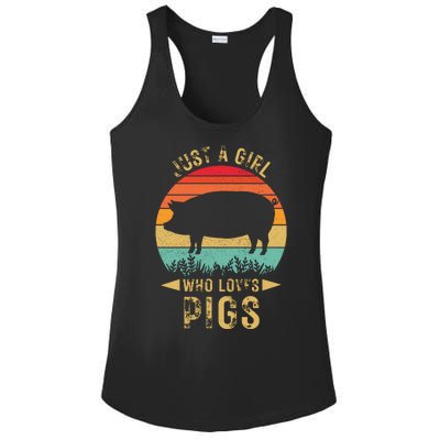 Just A Girl Who Loves Pigs Ladies PosiCharge Competitor Racerback Tank