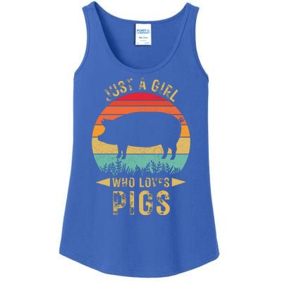 Just A Girl Who Loves Pigs Ladies Essential Tank