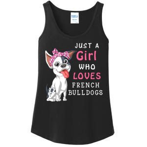 Just A Girl Who Loves French Bulldogs Ladies Essential Tank