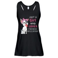 Just A Girl Who Loves French Bulldogs Ladies Essential Flowy Tank