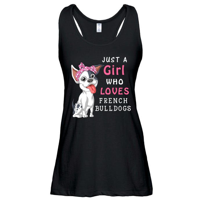 Just A Girl Who Loves French Bulldogs Ladies Essential Flowy Tank