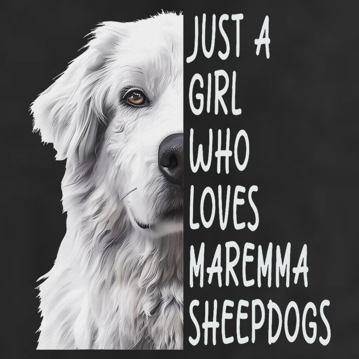 Just A Girl Who Loves Maremma Sheepdog 7 Panel Mesh Trucker Snapback Hat