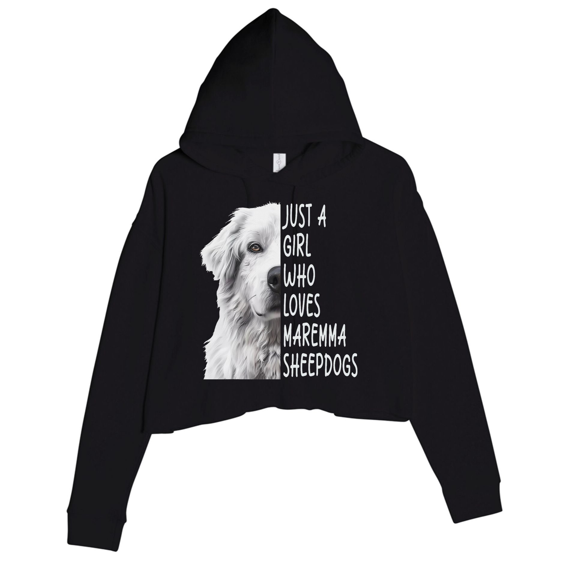 Just A Girl Who Loves Maremma Sheepdog Crop Fleece Hoodie