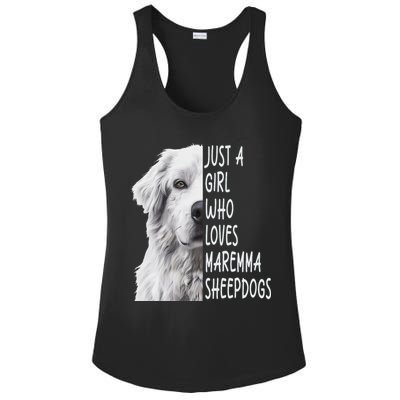 Just A Girl Who Loves Maremma Sheepdog Ladies PosiCharge Competitor Racerback Tank