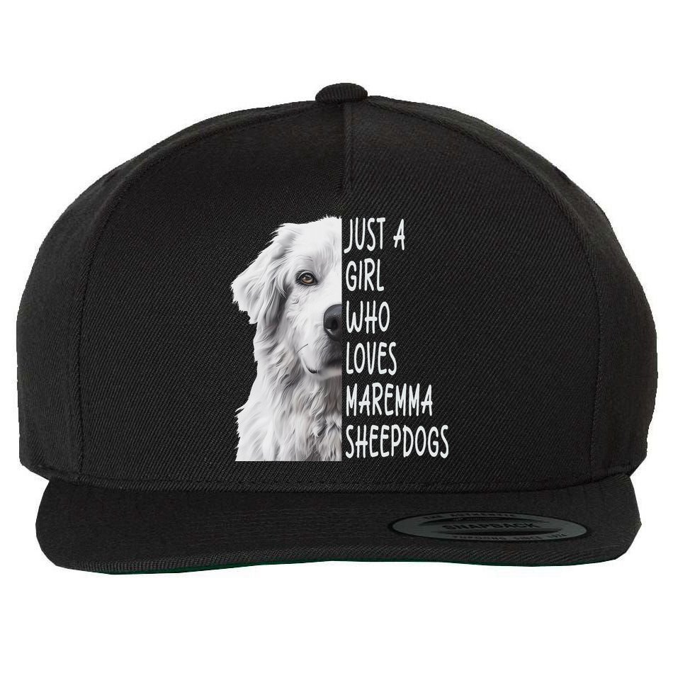 Just A Girl Who Loves Maremma Sheepdog Wool Snapback Cap