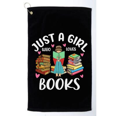 Just A Girl Who Loves Books Funny Books Lovers Golf Towel