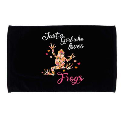 Just A Girl Who Loves Frogs Microfiber Hand Towel