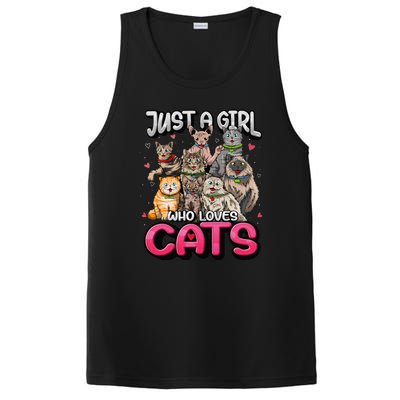 Just A Girl Who Loves Cats Cute Cat Lover PosiCharge Competitor Tank