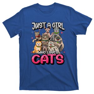 Just A Girl Who Loves Cats Cute Cat Lover T-Shirt