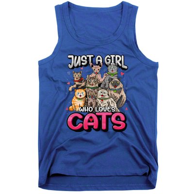 Just A Girl Who Loves Cats Cute Cat Lover Tank Top