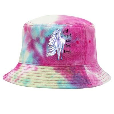 Just A Girl Who Loves Horses Horse Women Horseback Riding Tie-Dyed Bucket Hat