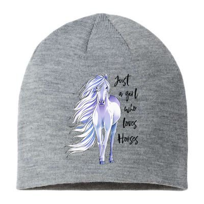 Just A Girl Who Loves Horses Horse Women Horseback Riding Sustainable Beanie