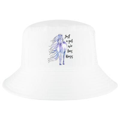 Just A Girl Who Loves Horses Horse Women Horseback Riding Cool Comfort Performance Bucket Hat