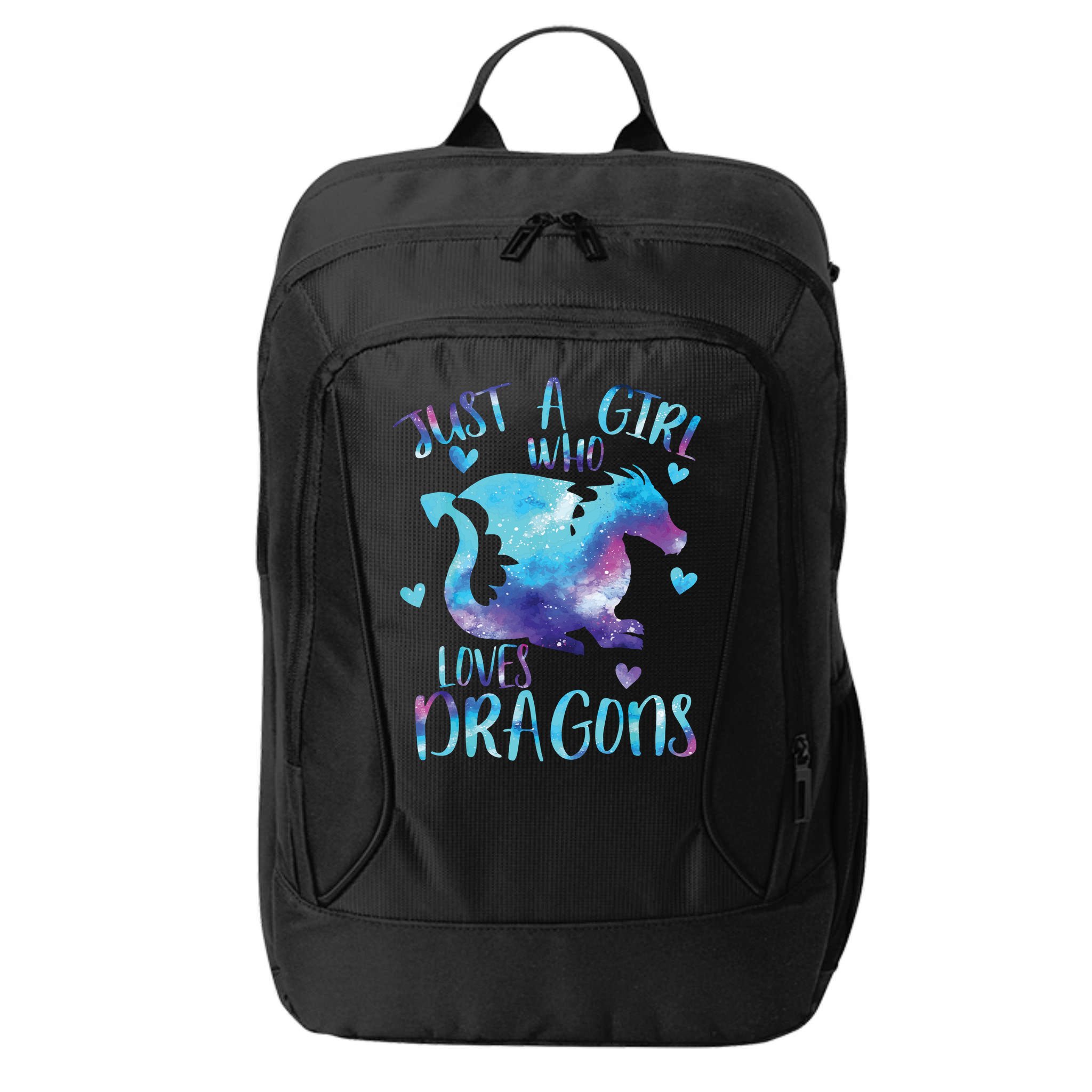 Just A Girl Who Loves Dragons Galaxy Space Dragon Cute Girls City Backpack