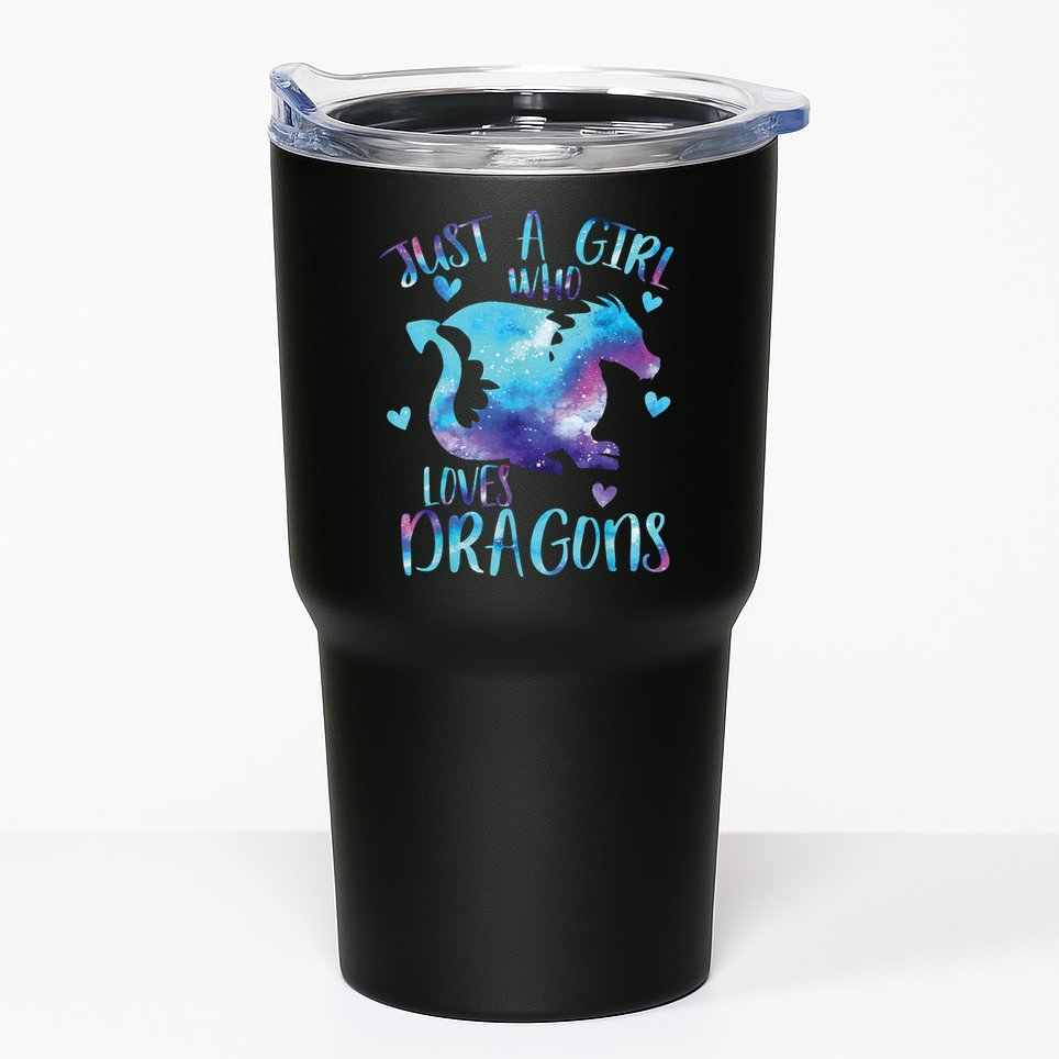 Just A Girl Who Loves Dragons Galaxy Space Dragon Cute Girls Tumbler