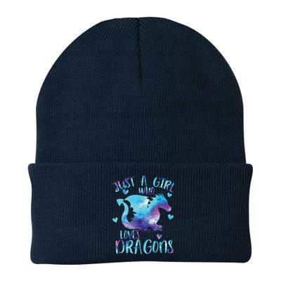 Just A Girl Who Loves Dragons Galaxy Space Dragon Cute Girls Beanie